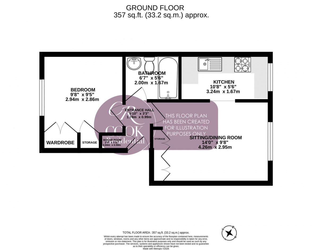 Floorplan for Coppice Gate, Cheltenham