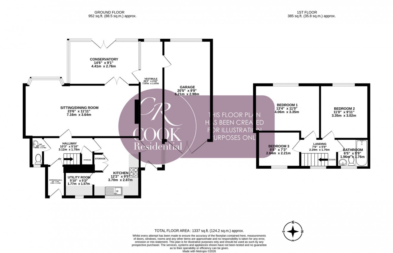 Floorplan for Meadoway, Bishops Cleeve