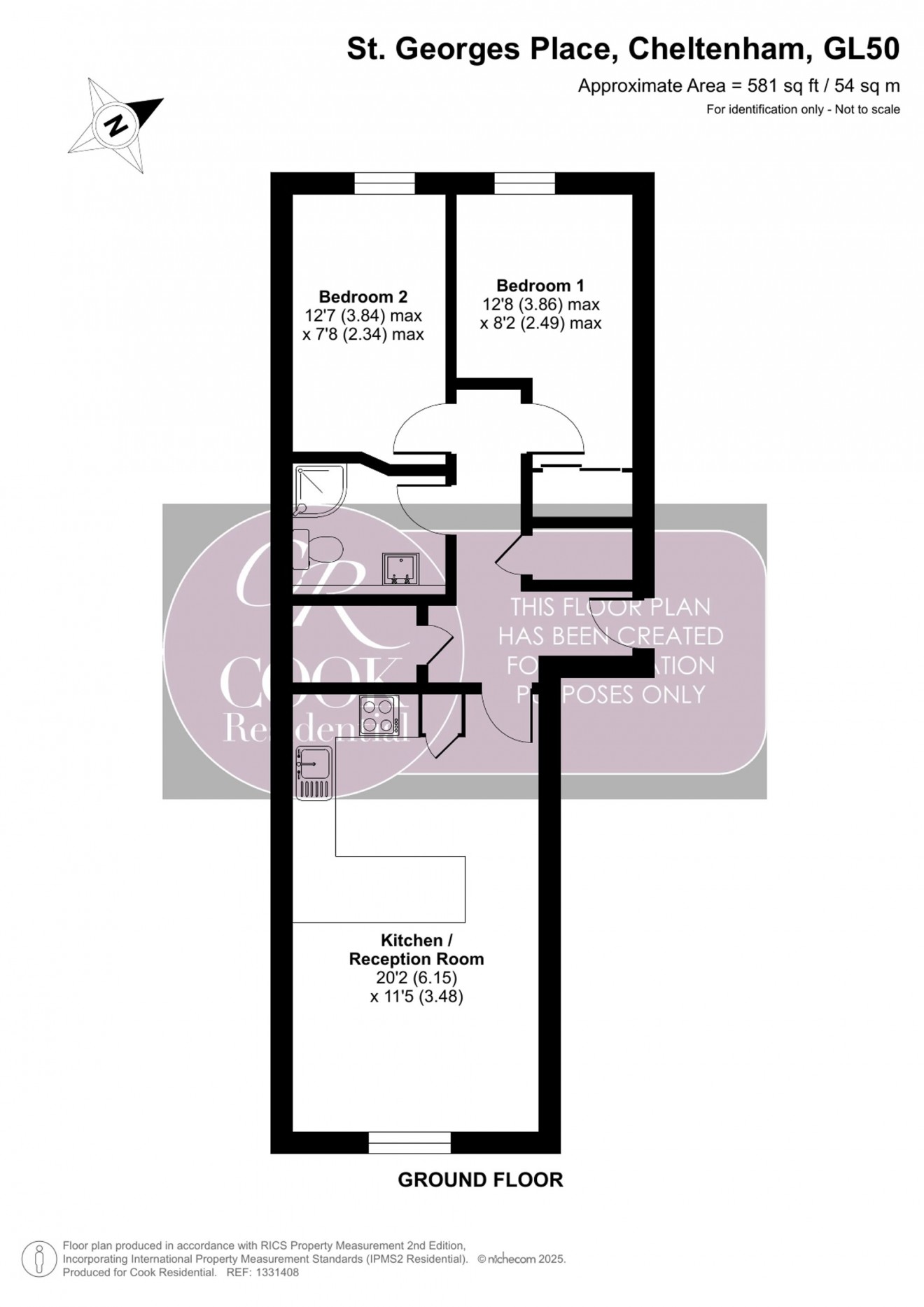 Floorplan for St. Georges Place, Cheltenham, GL50