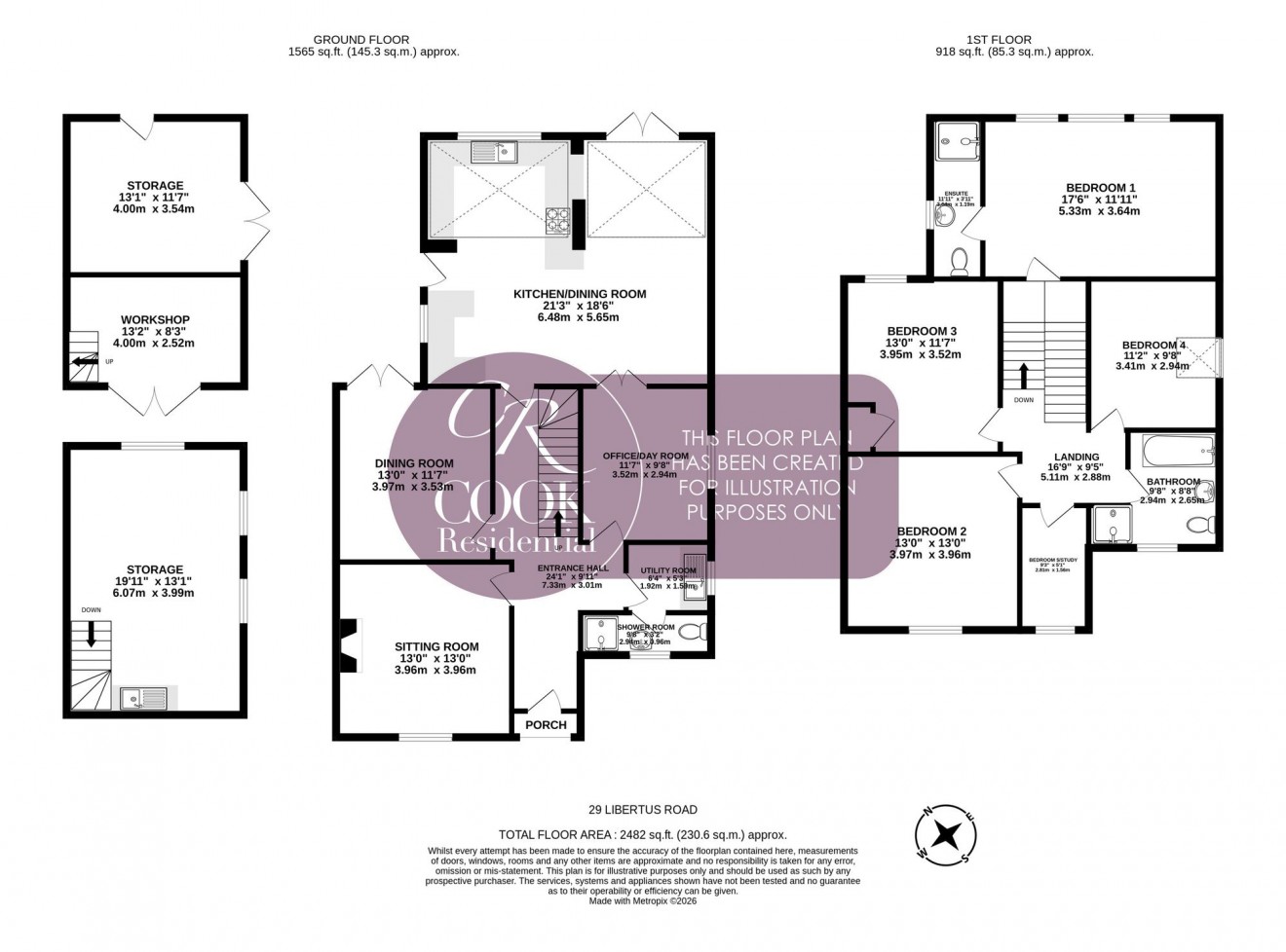 Floorplan for Libertus Road, Cheltenham, GL51