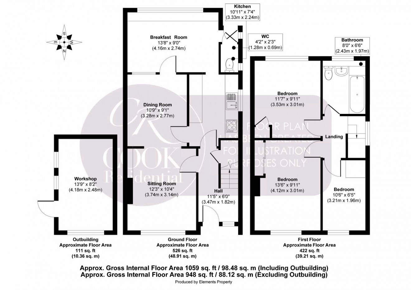 Floorplan for Colesbourne Road, Cheltenham