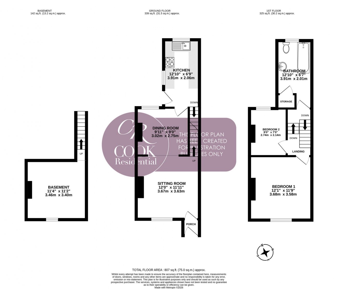 Floorplan for Granley Road, Cheltenham, GL51