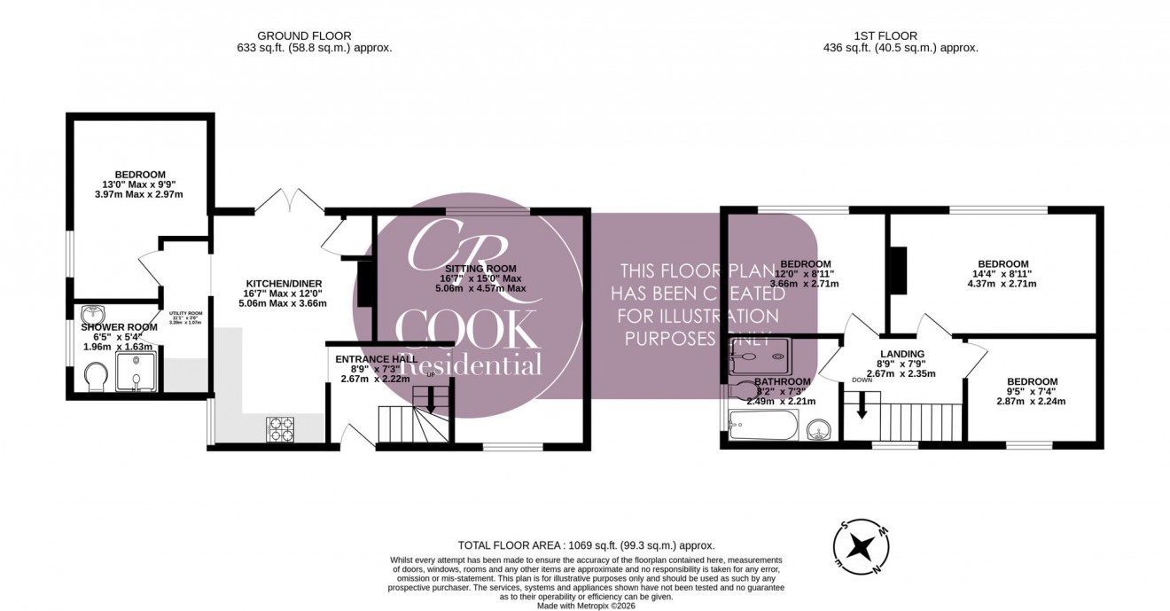Floorplan for Bishop Road, Shurdington