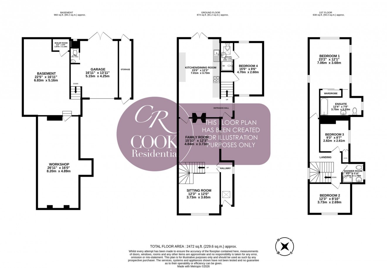 Floorplan for Harp Hill, Cheltenham