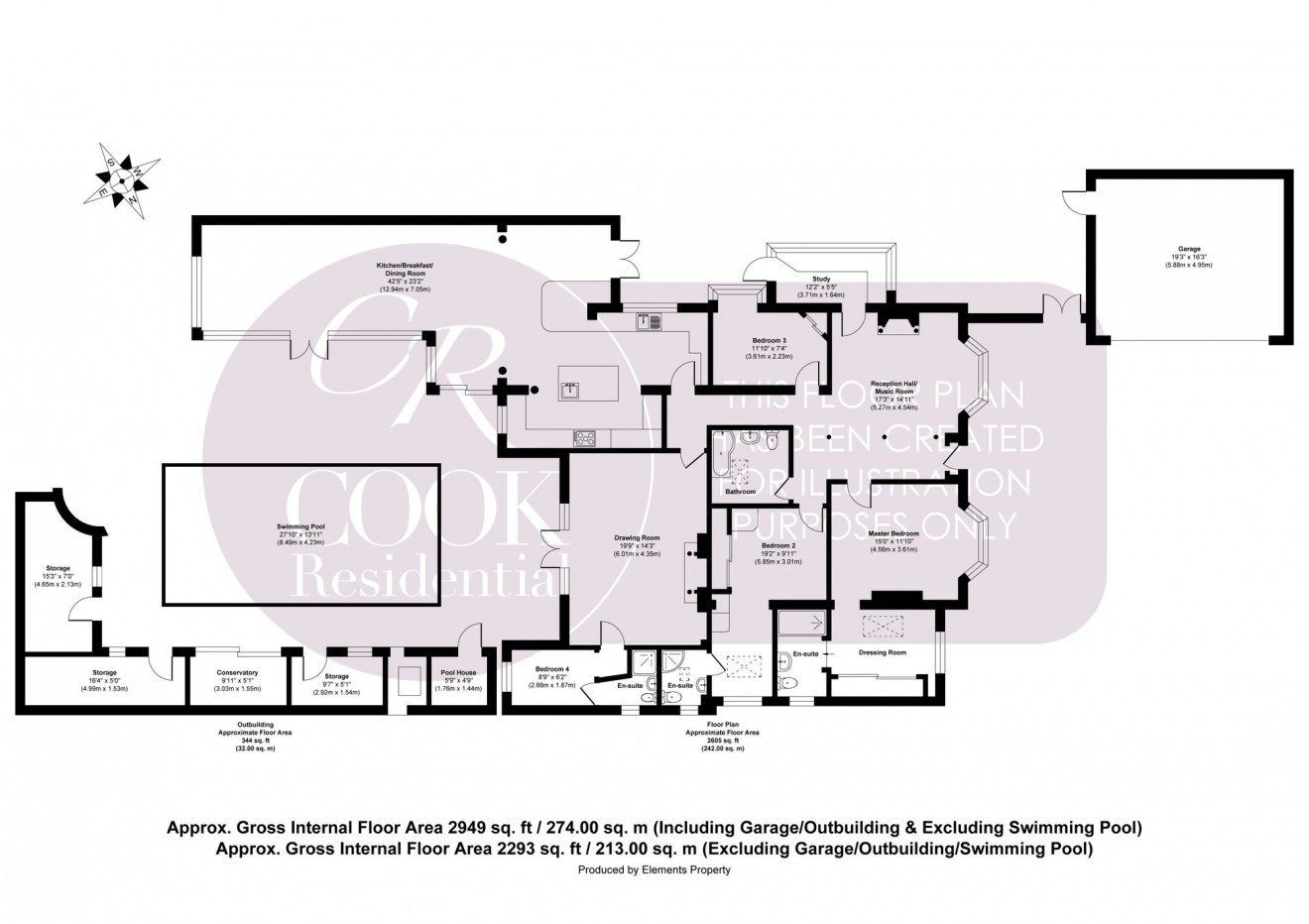 Floorplan for Tewkesbury Road, Uckington