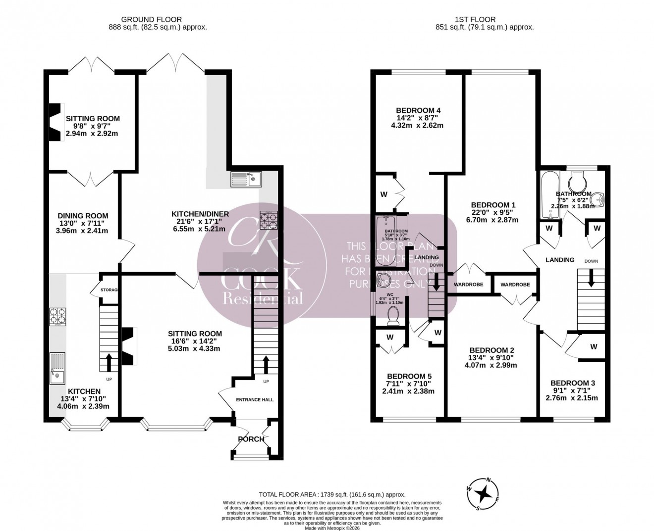 Floorplan for Springfield Close, The Reddings