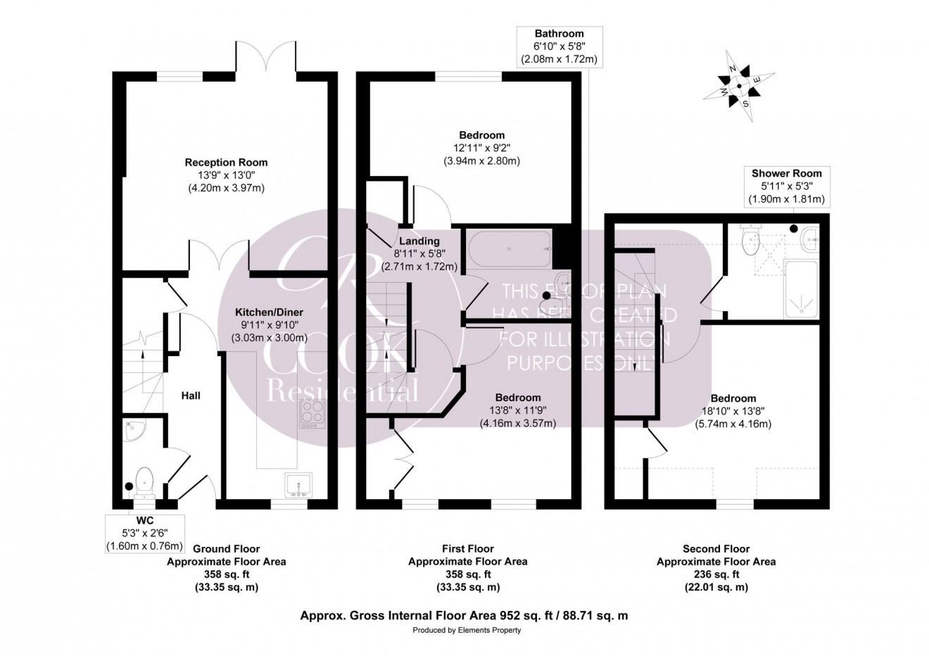Floorplan for Coln Gardens, Andoversford