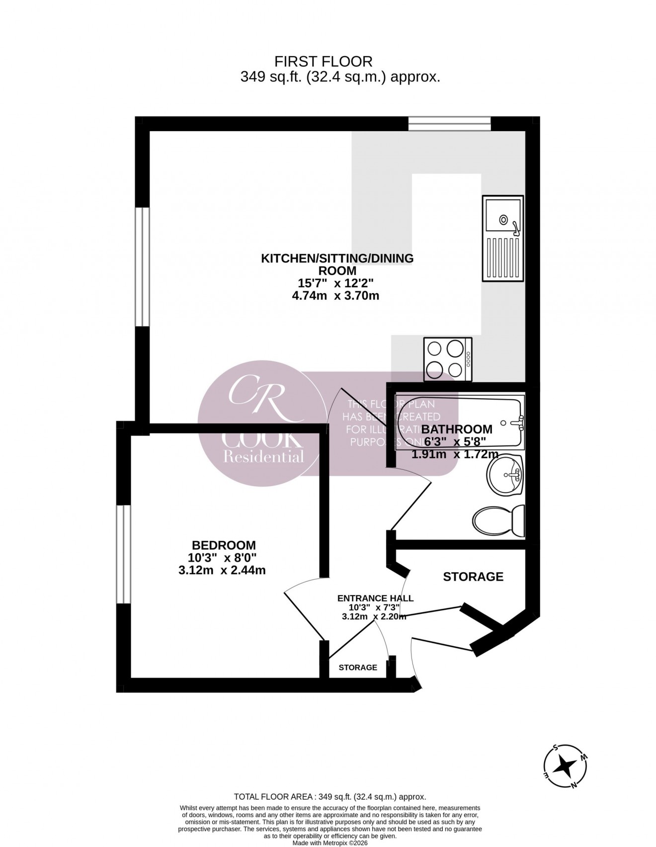 Floorplan for Rothermere Close, Up Hatherley