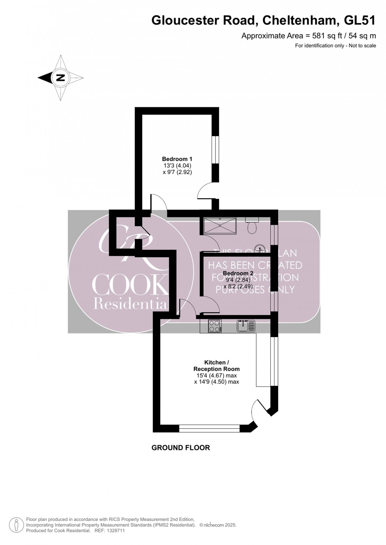 Floorplan for Gloucester Road, Cheltenham, GL51