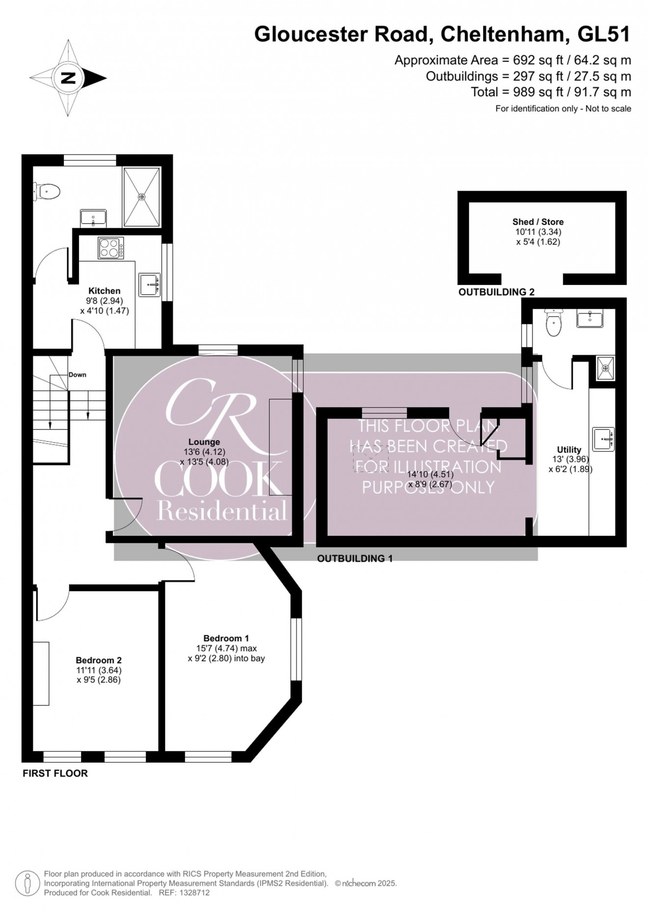 Floorplan for Gloucester Road, Cheltenham