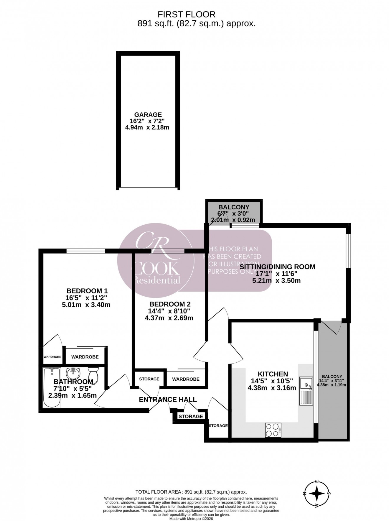 Floorplan for Evesham Road, Cheltenham