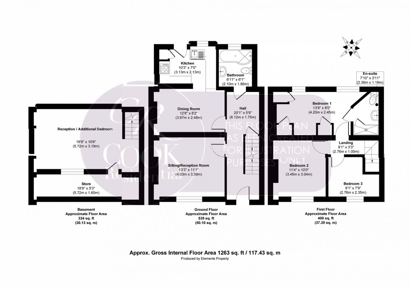 Floorplan for All Saints Road, Cheltenham, GL52