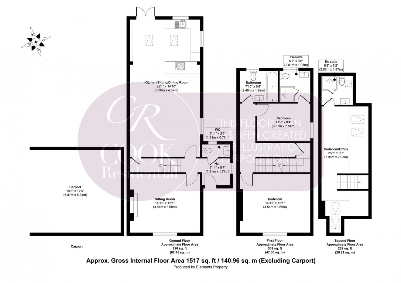 Floorplan for Besford Road, Cleeve Hill, GL52
