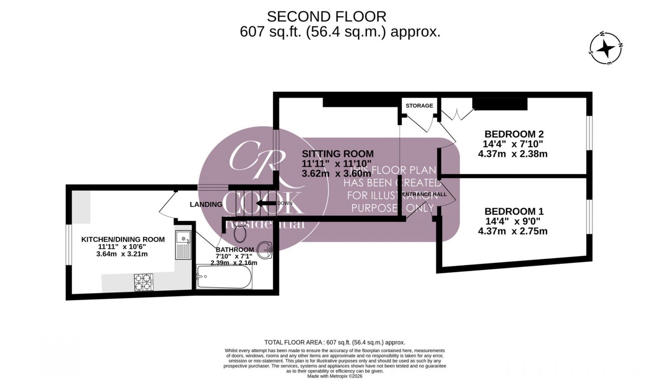 Floorplan for Montpellier Terrace, Cheltenham, GL50