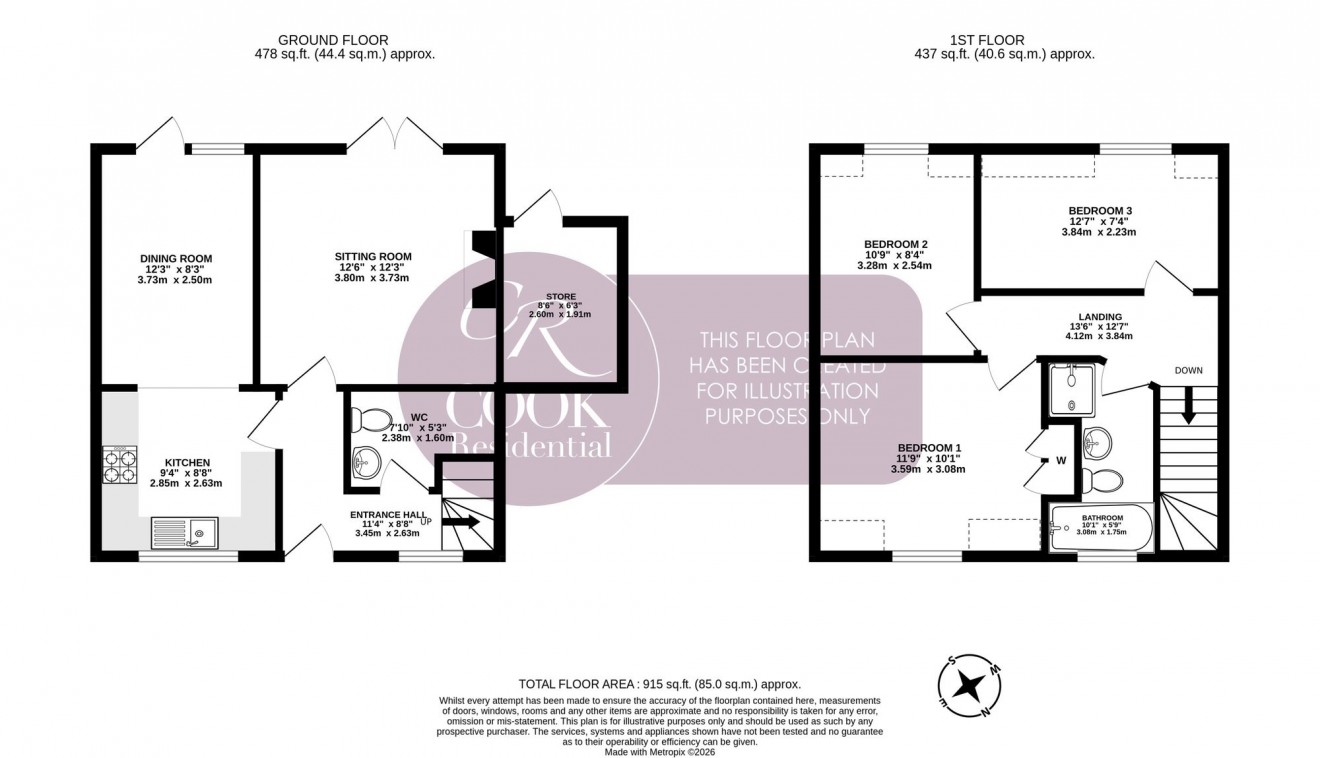 Floorplan for Brassington Gardens, Withington