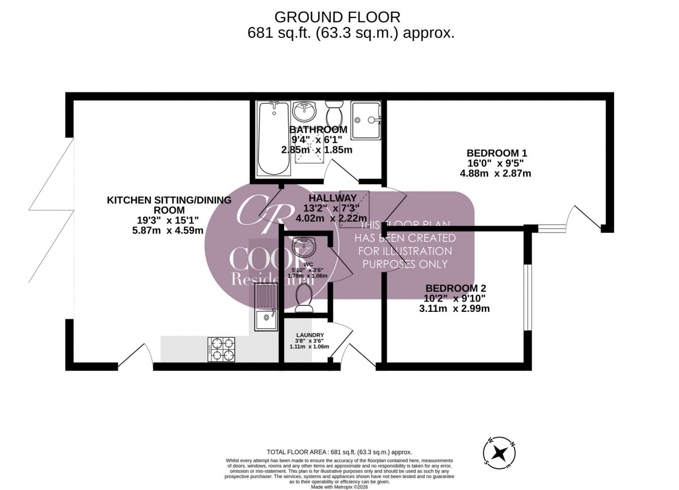 Floorplan for Arle Road, Cheltenham