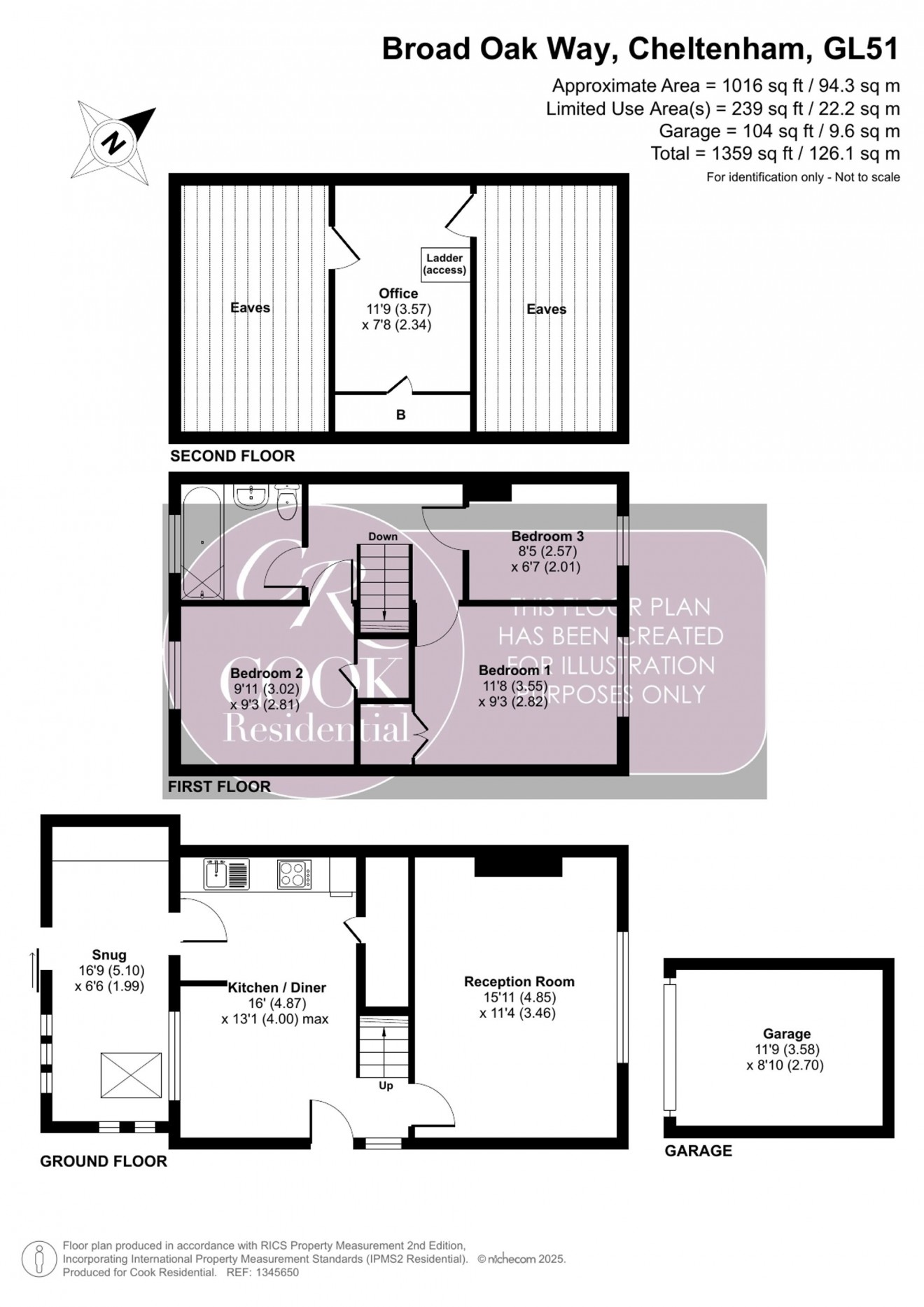 Floorplan for Broad Oak Way, Cheltenham, GL51