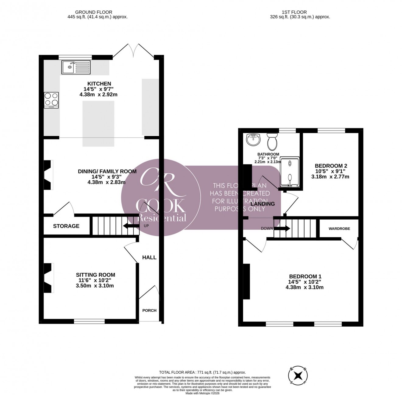 Floorplan for Fairfield Road, Leckhampton