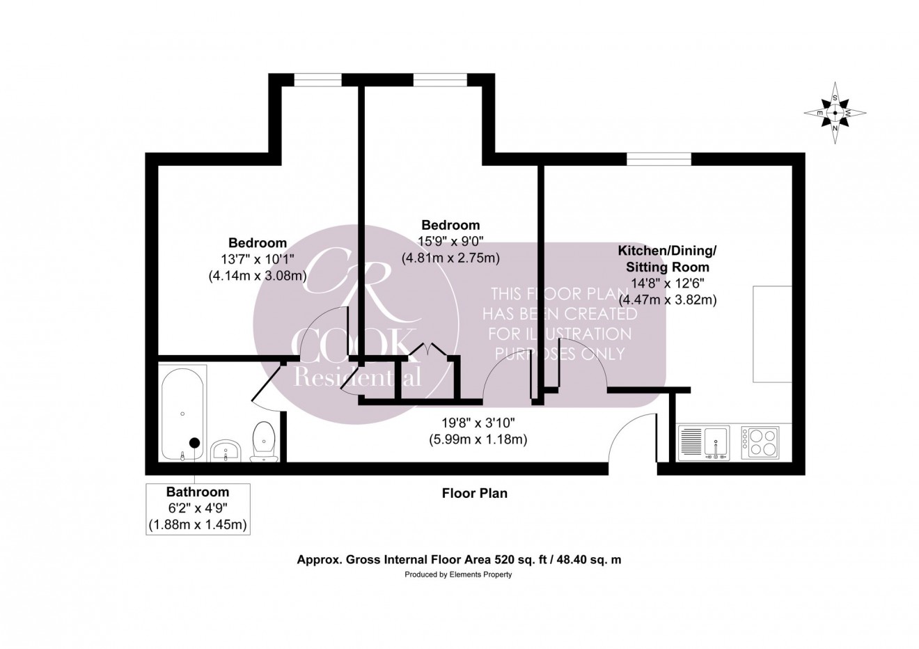 Floorplan for Sydenham Road North, Cheltenham, GL52