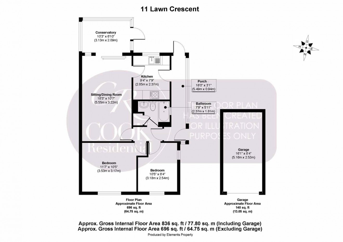 Floorplan for Lawn Crescent, Shurdington