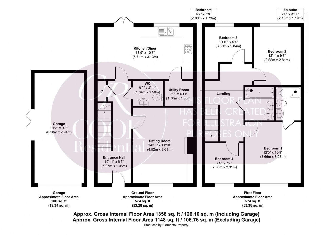 Floorplan for Wendercliff Close, Bishops Cleeve