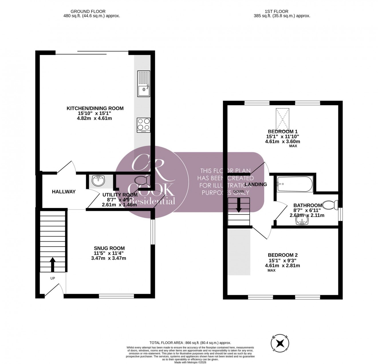Floorplan for Rissington Close, Cheltenham