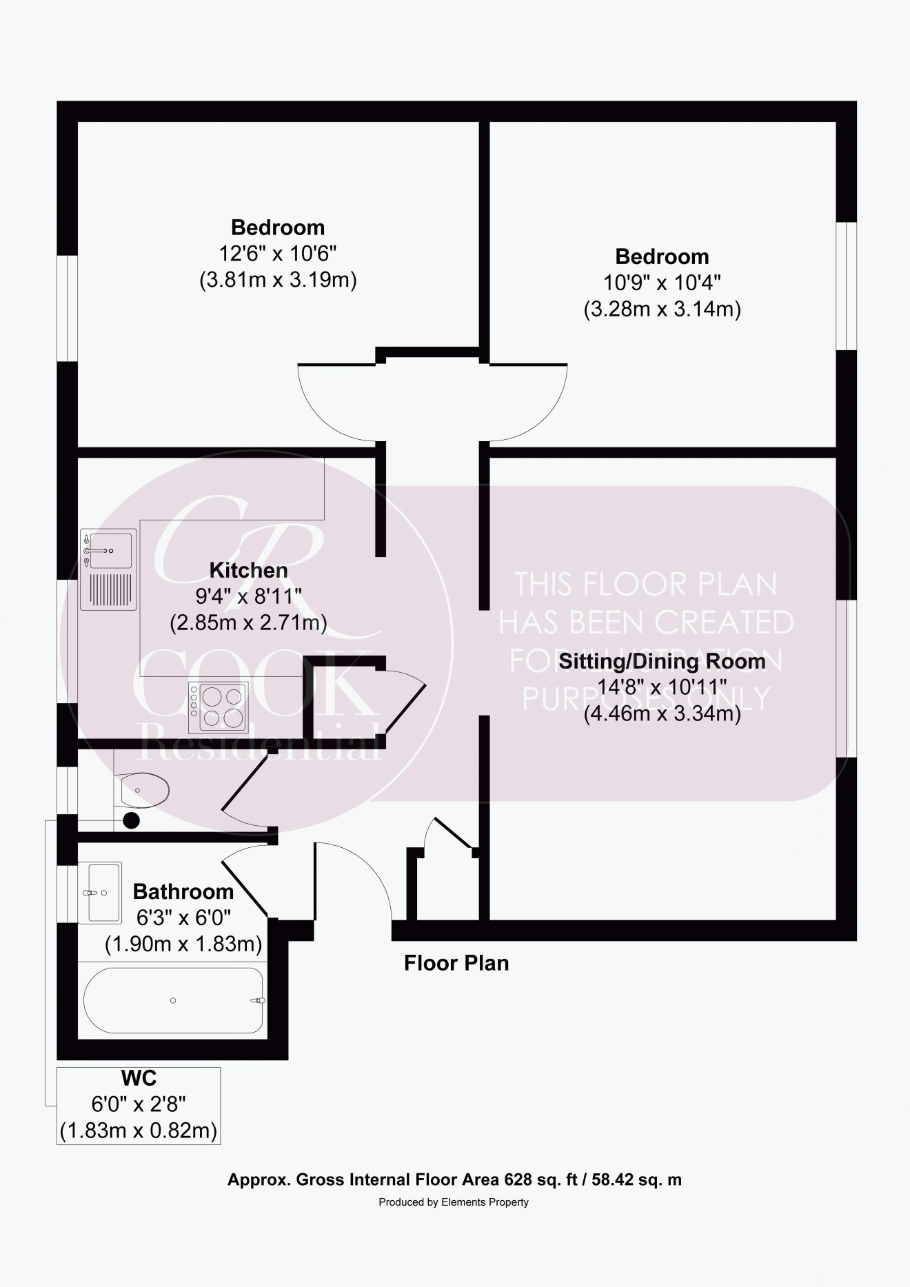 Floorplan for Sterling Court, Cheltenham