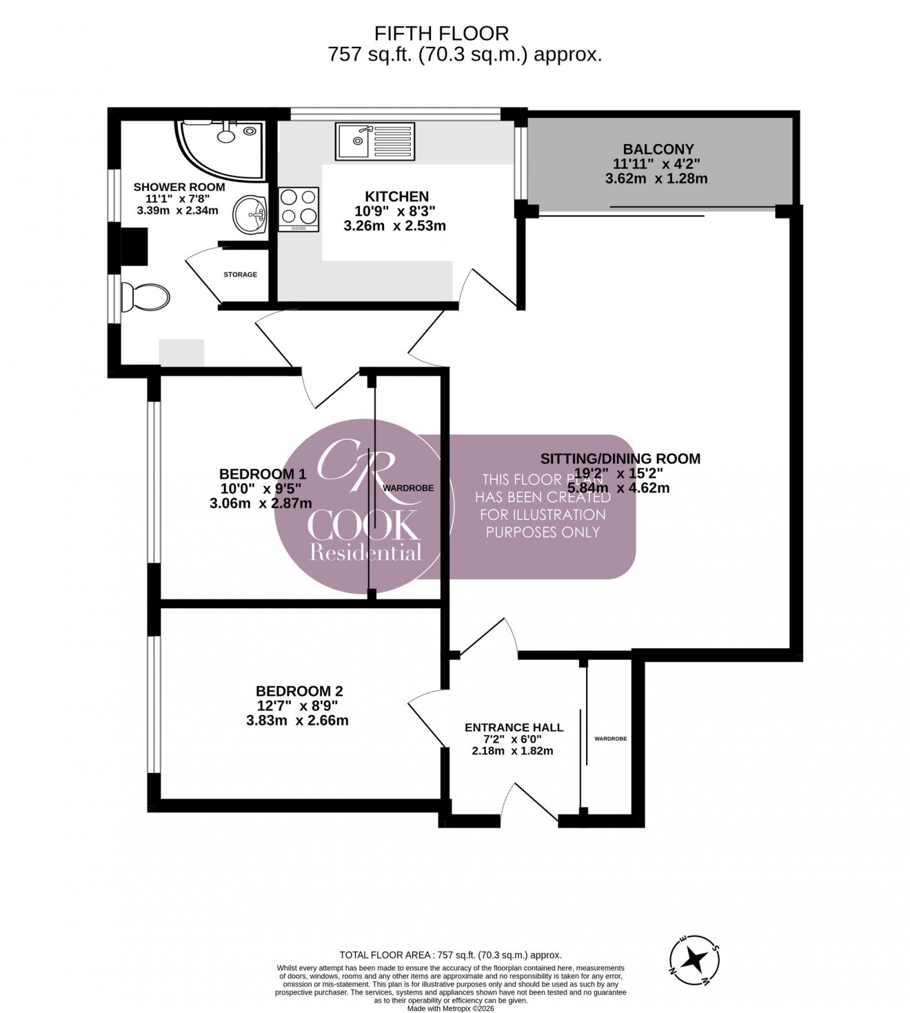 Floorplan for Albert Road, Pittville