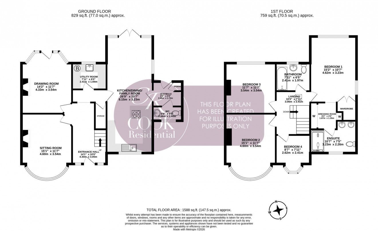 Floorplan for Welland Lodge Road, Cheltenham