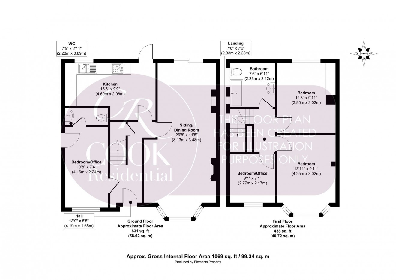 Floorplan for Warden Hill Road, Cheltenham, GL51