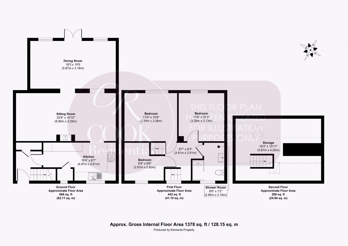 Floorplan for Sinclair Road, Shurdington, Cheltenham, GL51 4SG