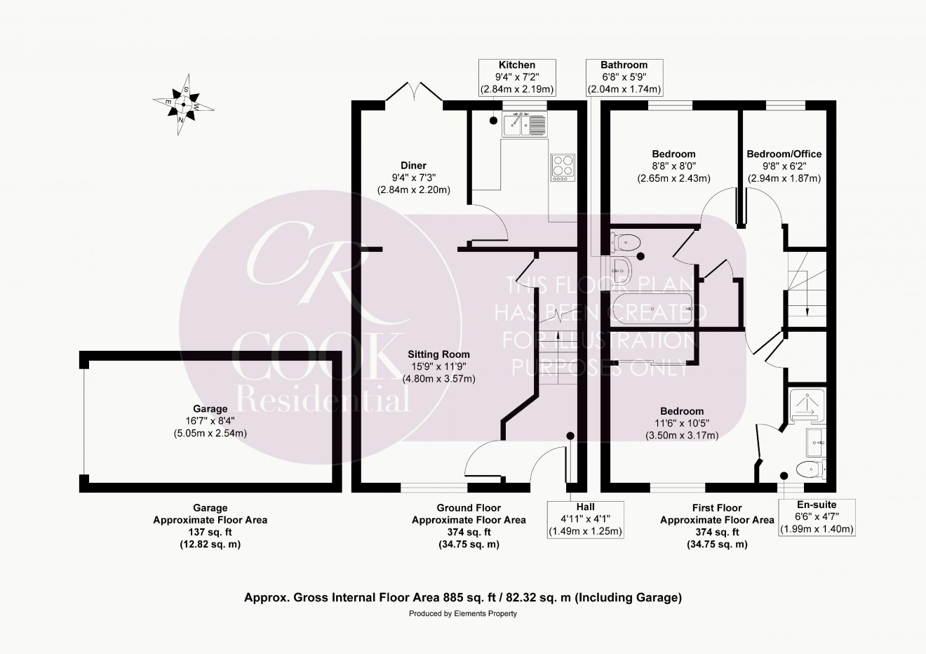 Floorplan for Cantors Drive, Bishops Cleeve