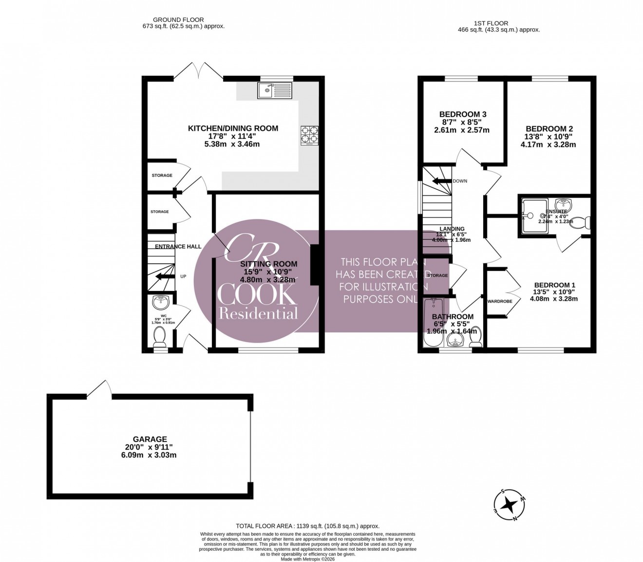 Floorplan for Valentine Road, Bishops Cleeve