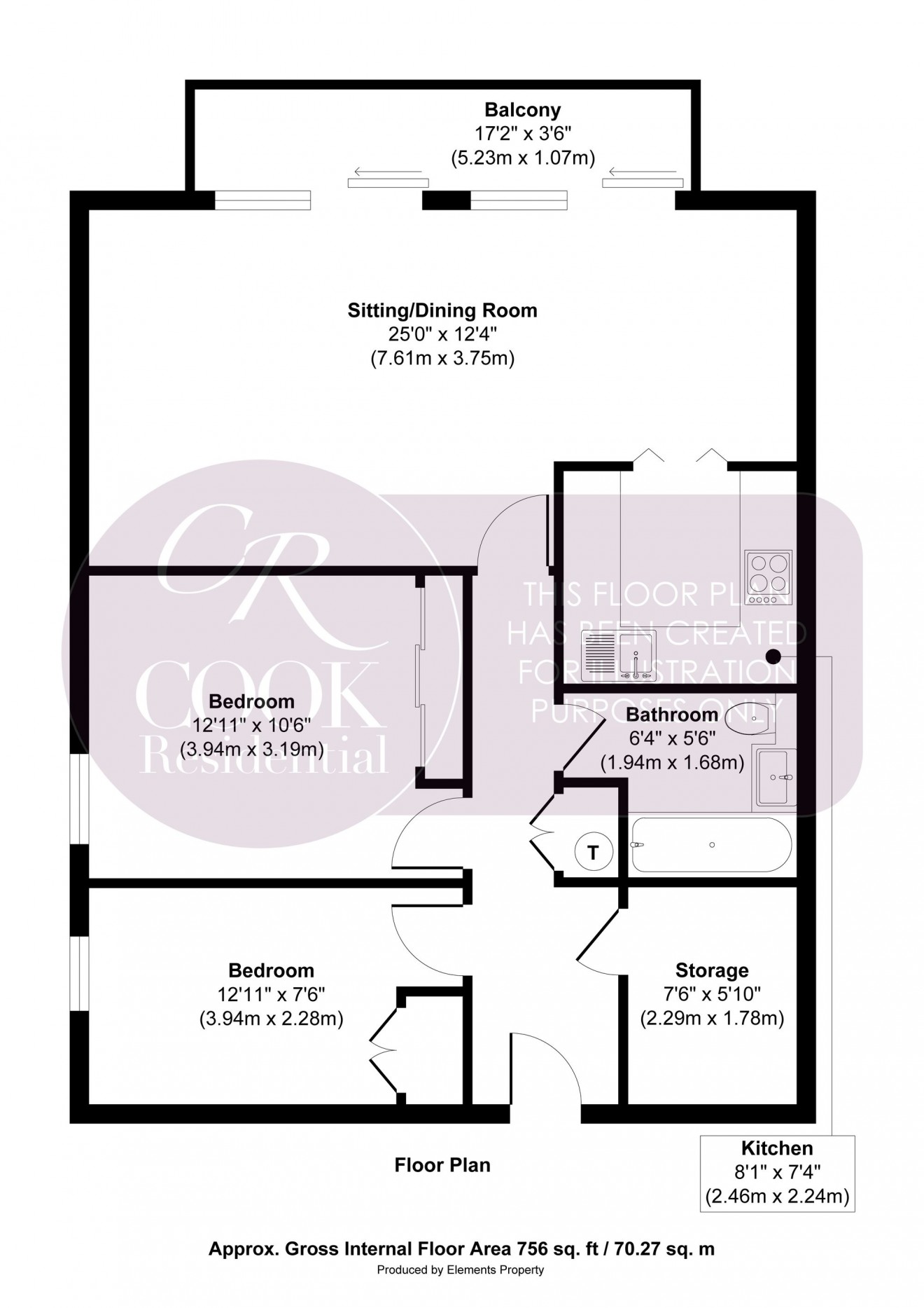 Floorplan for Western Road, Cheltenham, GL50