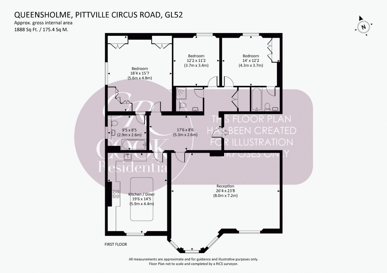 Floorplan for Pittville Circus Road, Pittville