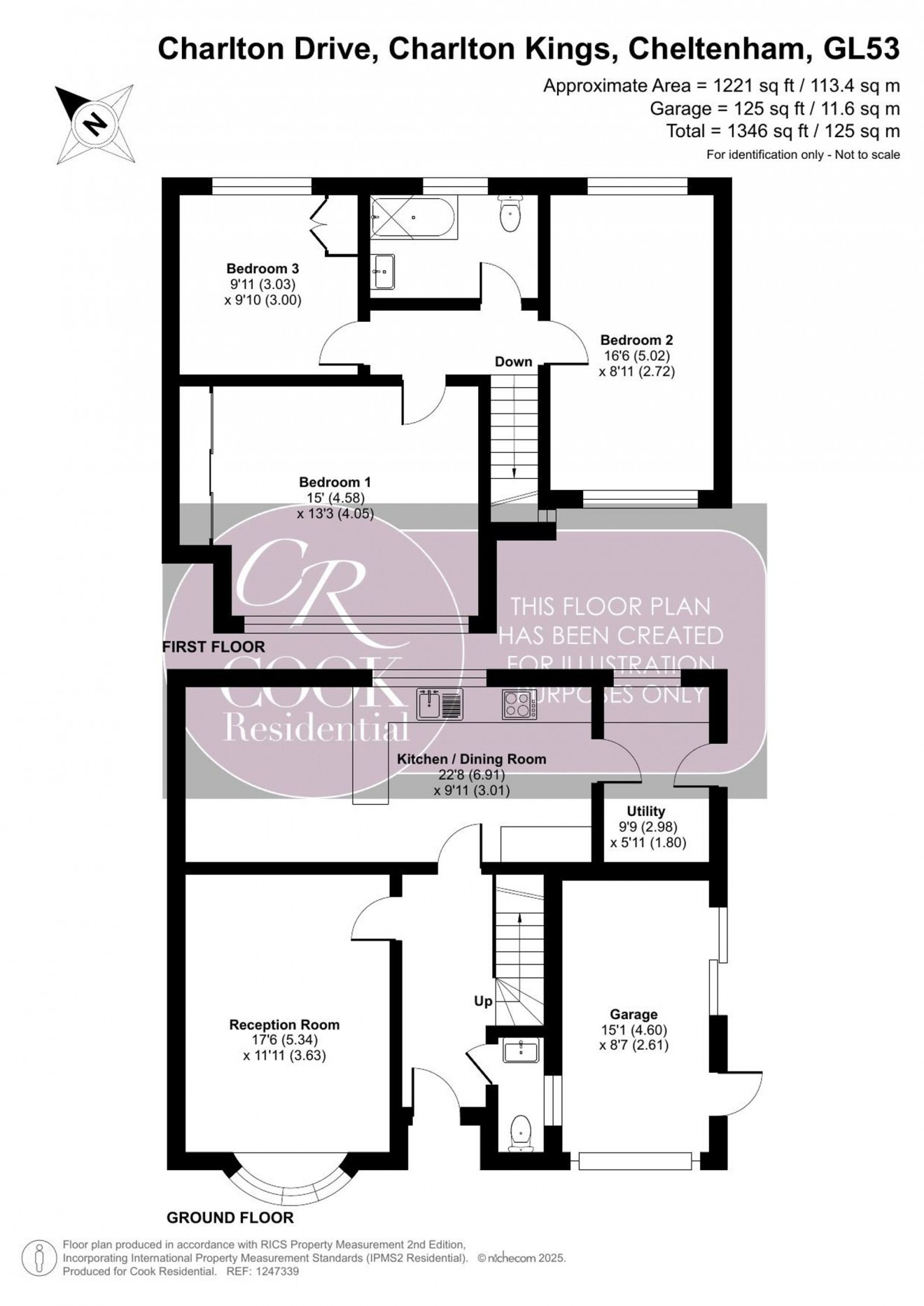 Floorplan for Charlton Drive, Charlton Kings, GL53