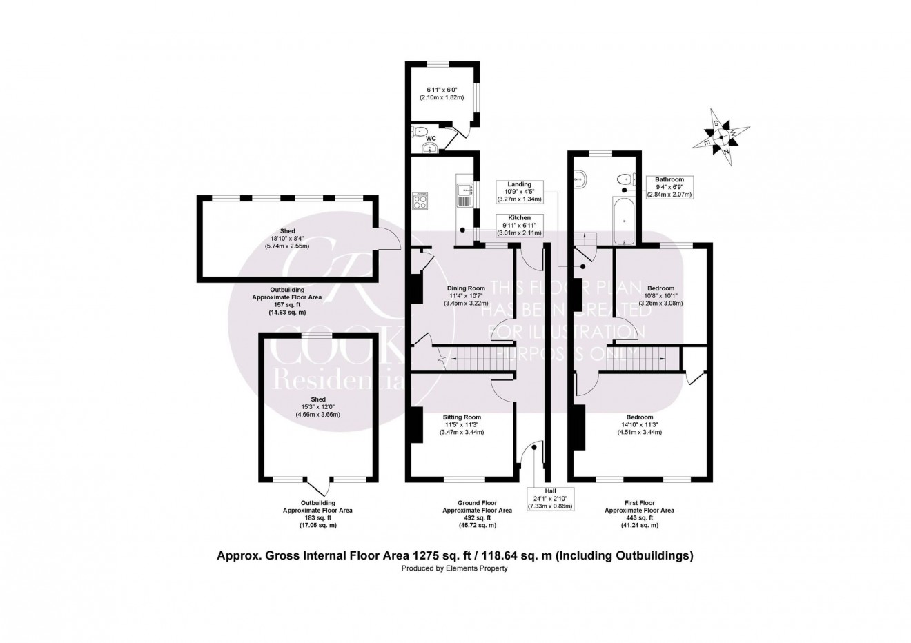 Floorplan for Roman Road, Cheltenham