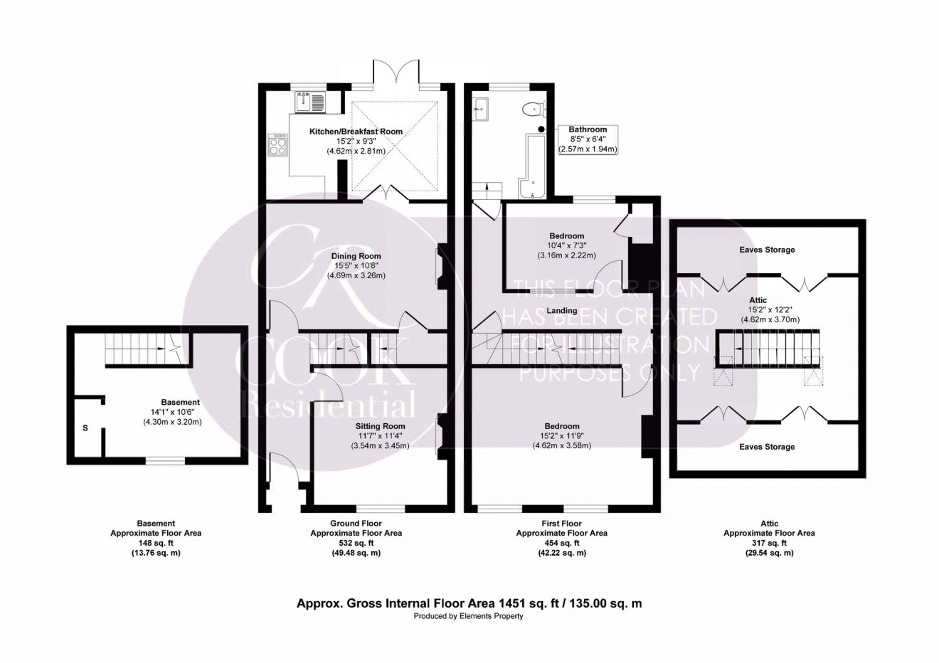 Floorplan for Market Street, Cheltenham, GL50