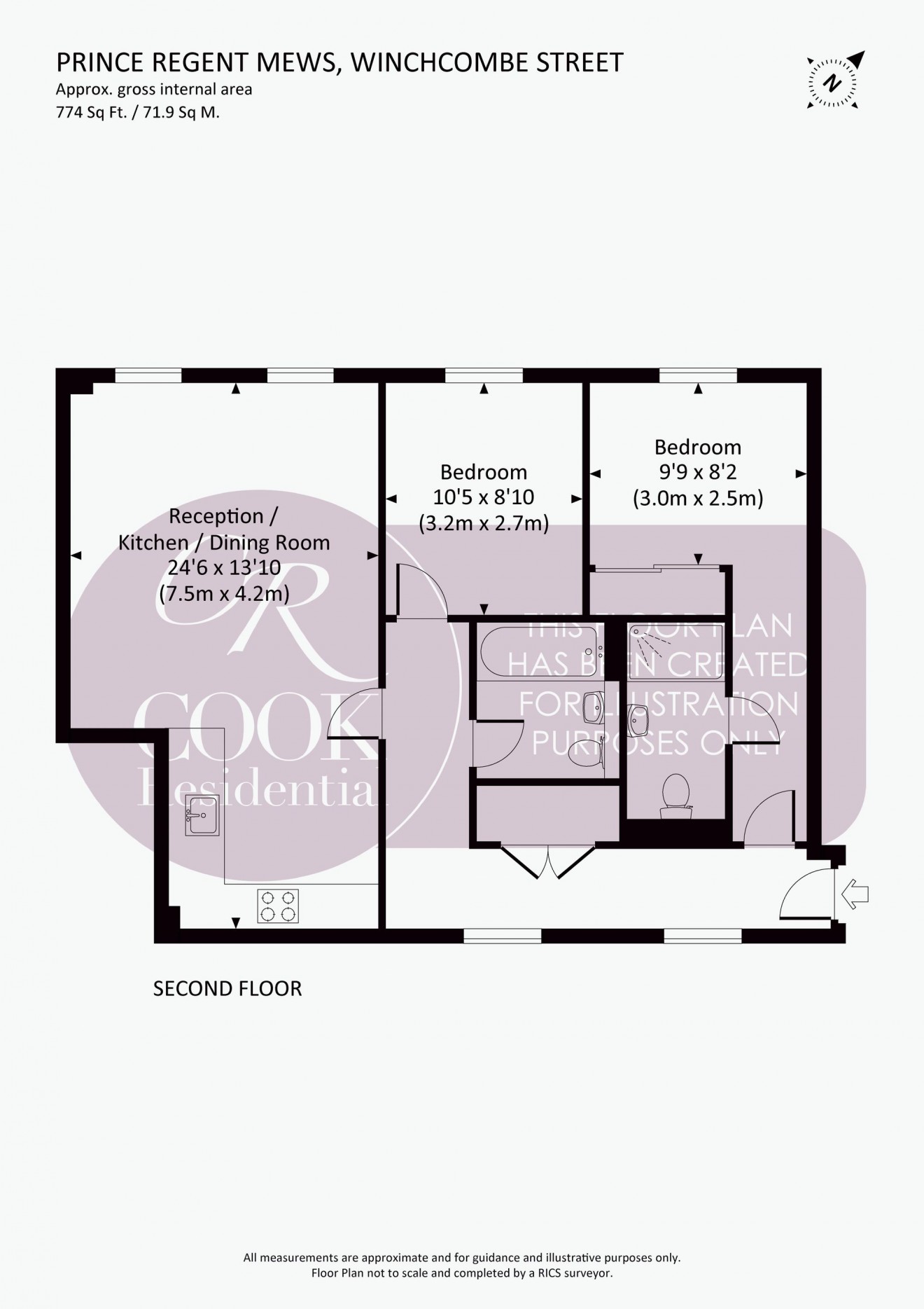 Floorplan for Prince Regent Mews, Cheltenham, GL52
