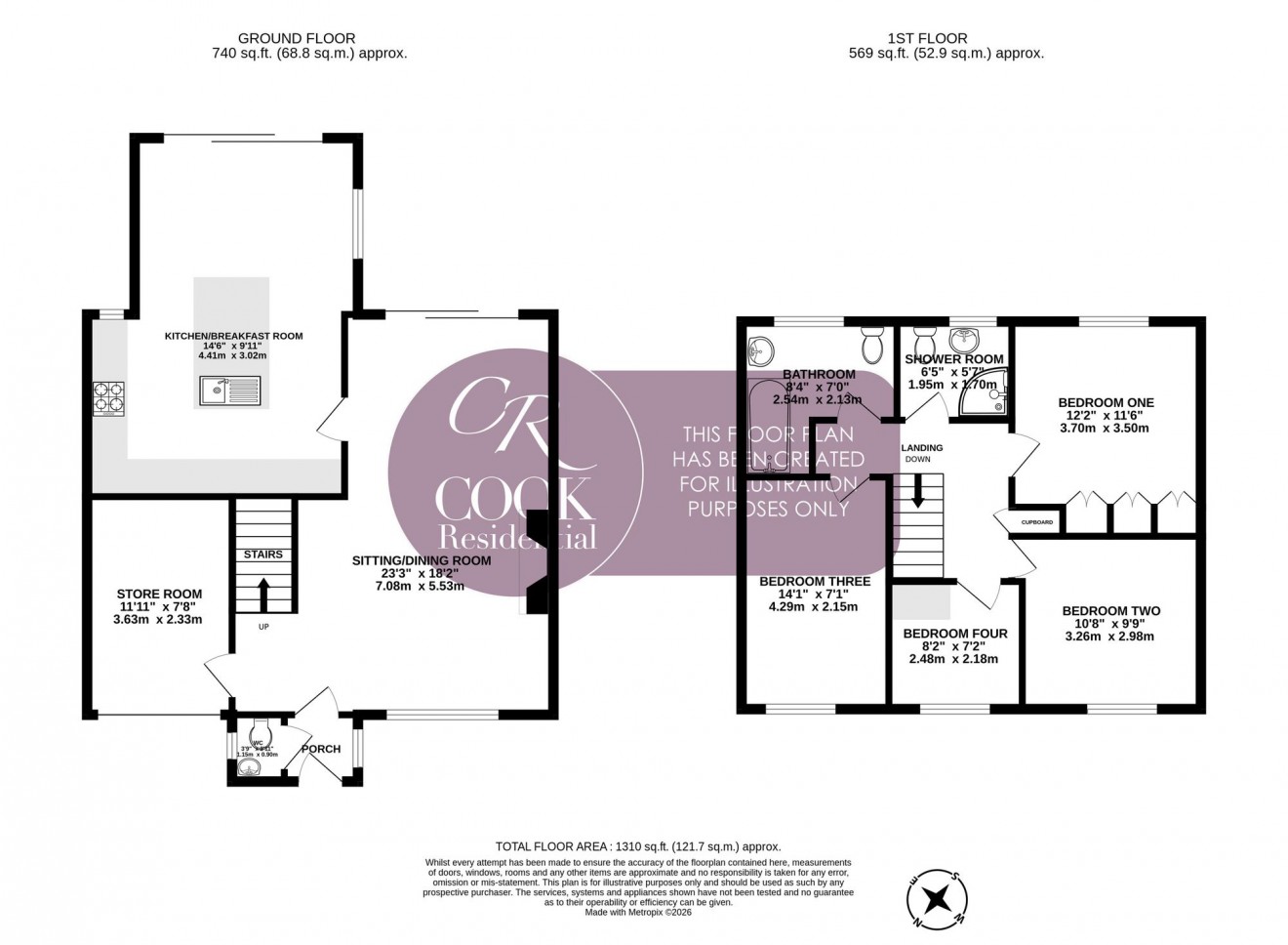 Floorplan for Hulbert Close, Swindon Village