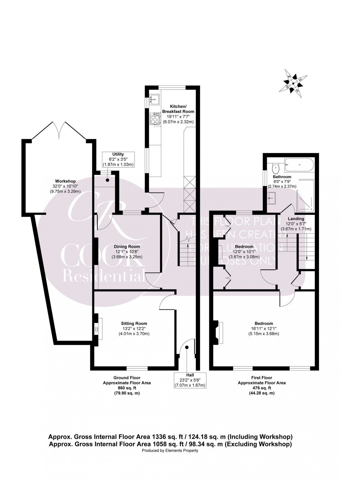 Floorplan for Roman Road, Cheltenham, GL51