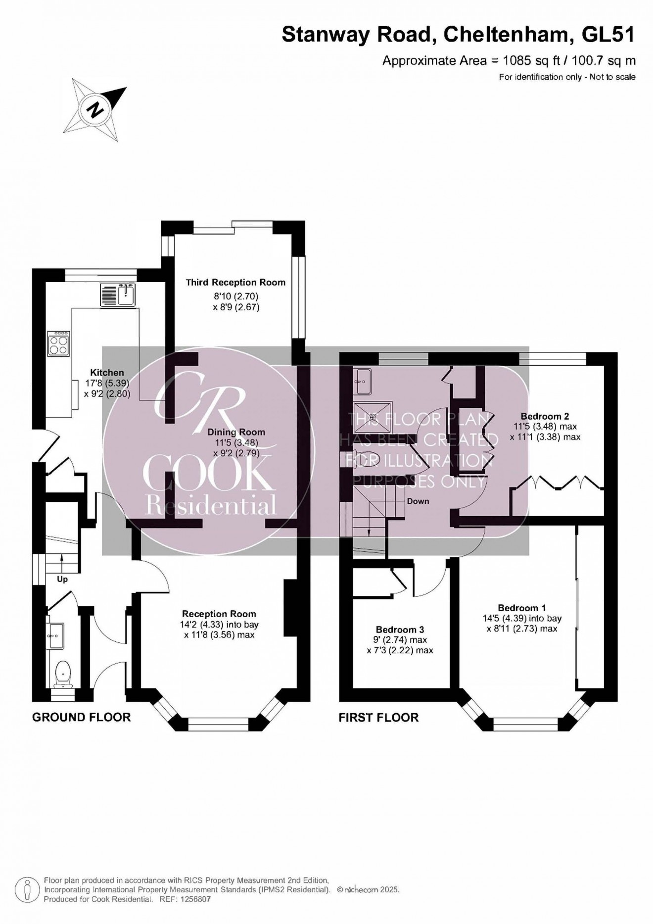 Floorplan for Stanway Road, Cheltenham, GL51