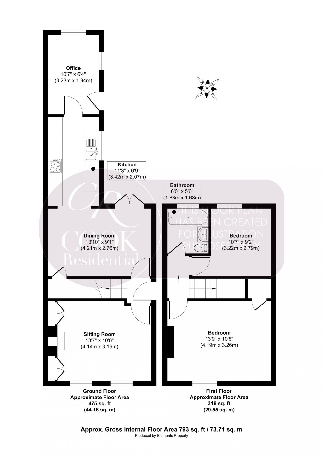 Floorplan for Roman Road, Cheltenham, GL51