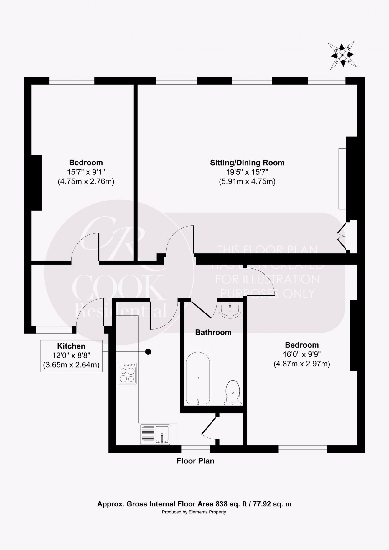 Floorplan for Bath Road, Cheltenham, GL53