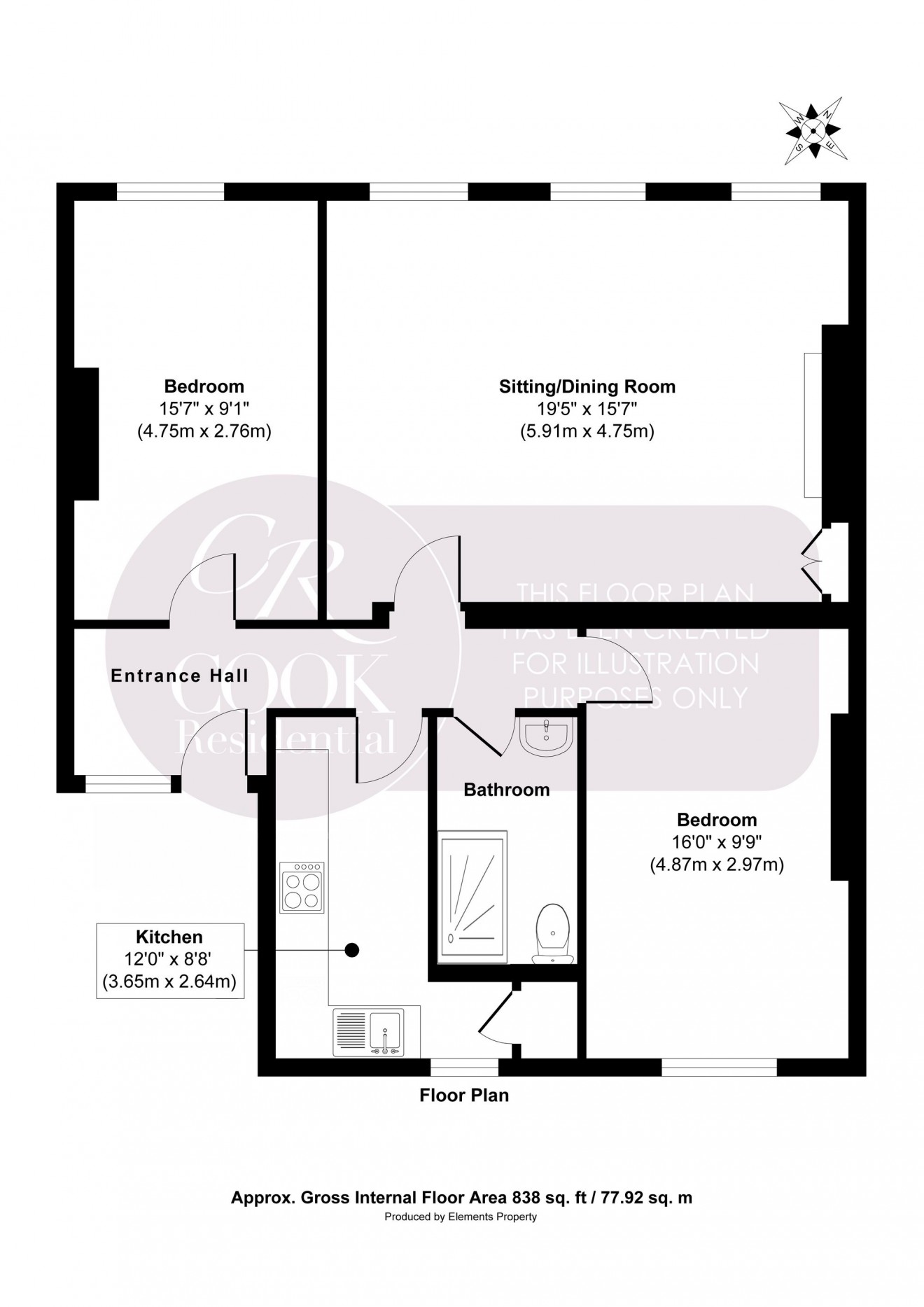 Floorplan for Bath Road, Town Centre