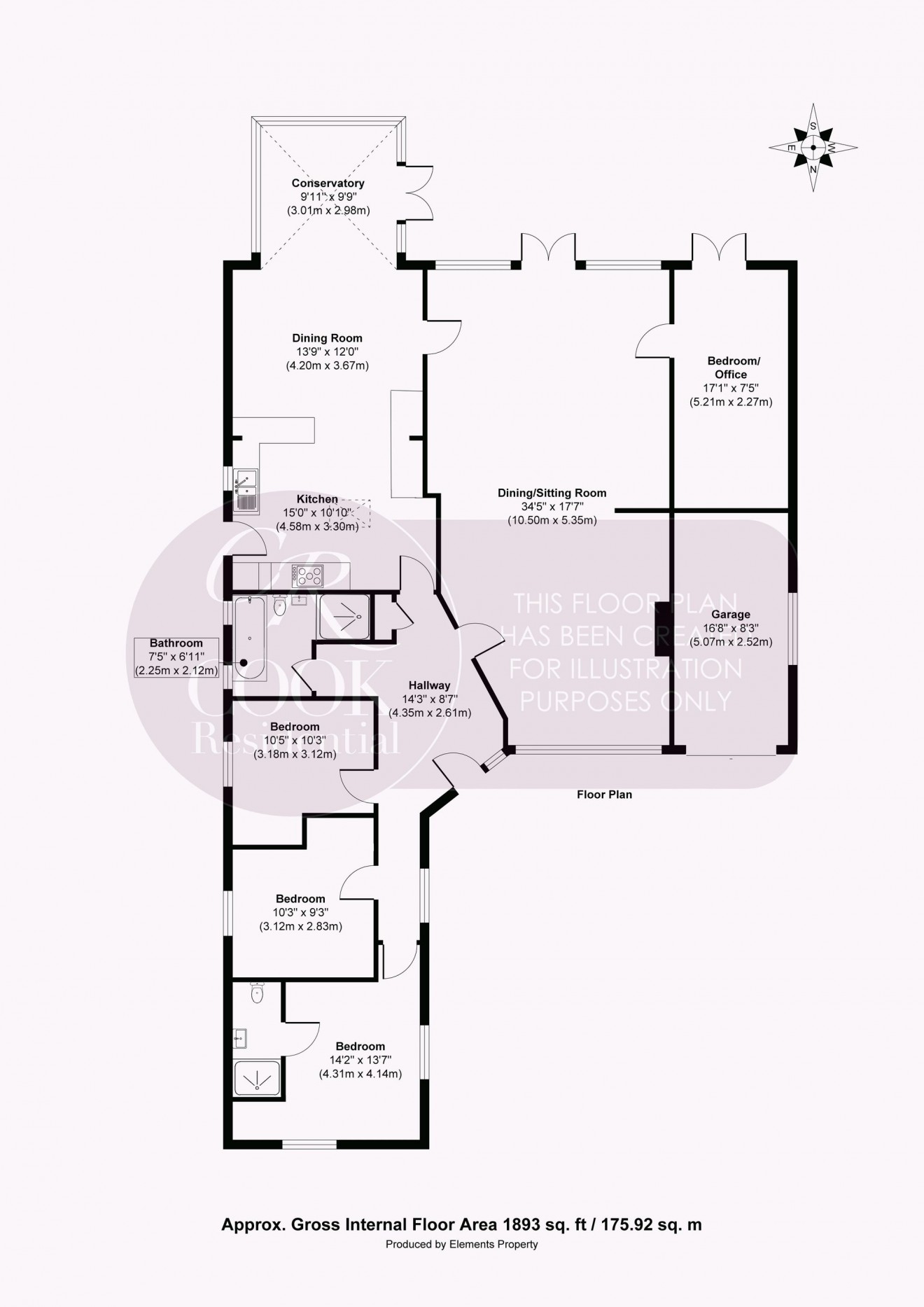 Floorplan for Southam Lane, Southam, GL52