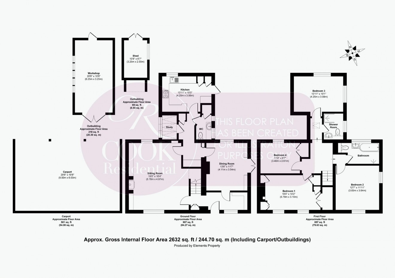 Floorplan for Nettleton, Birdlip, GL4