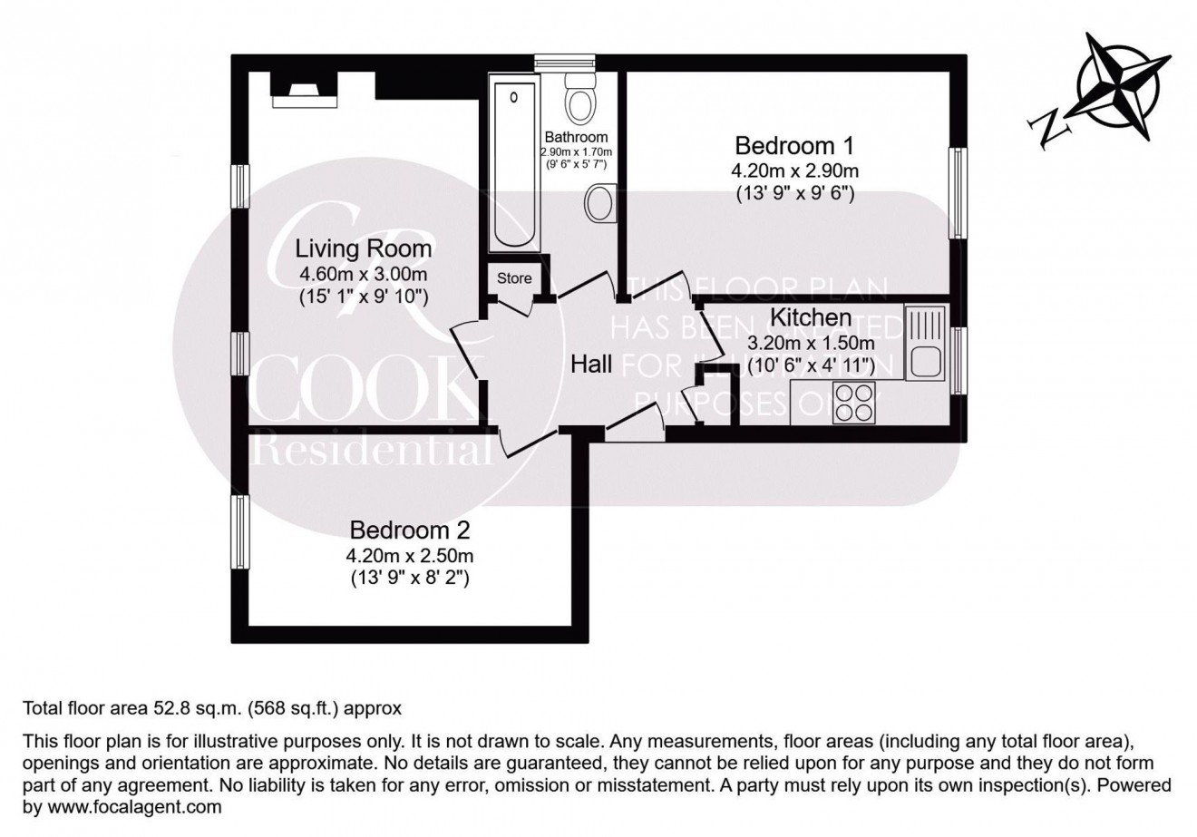 Floorplan for Evesham Road, Cheltenham, GL52