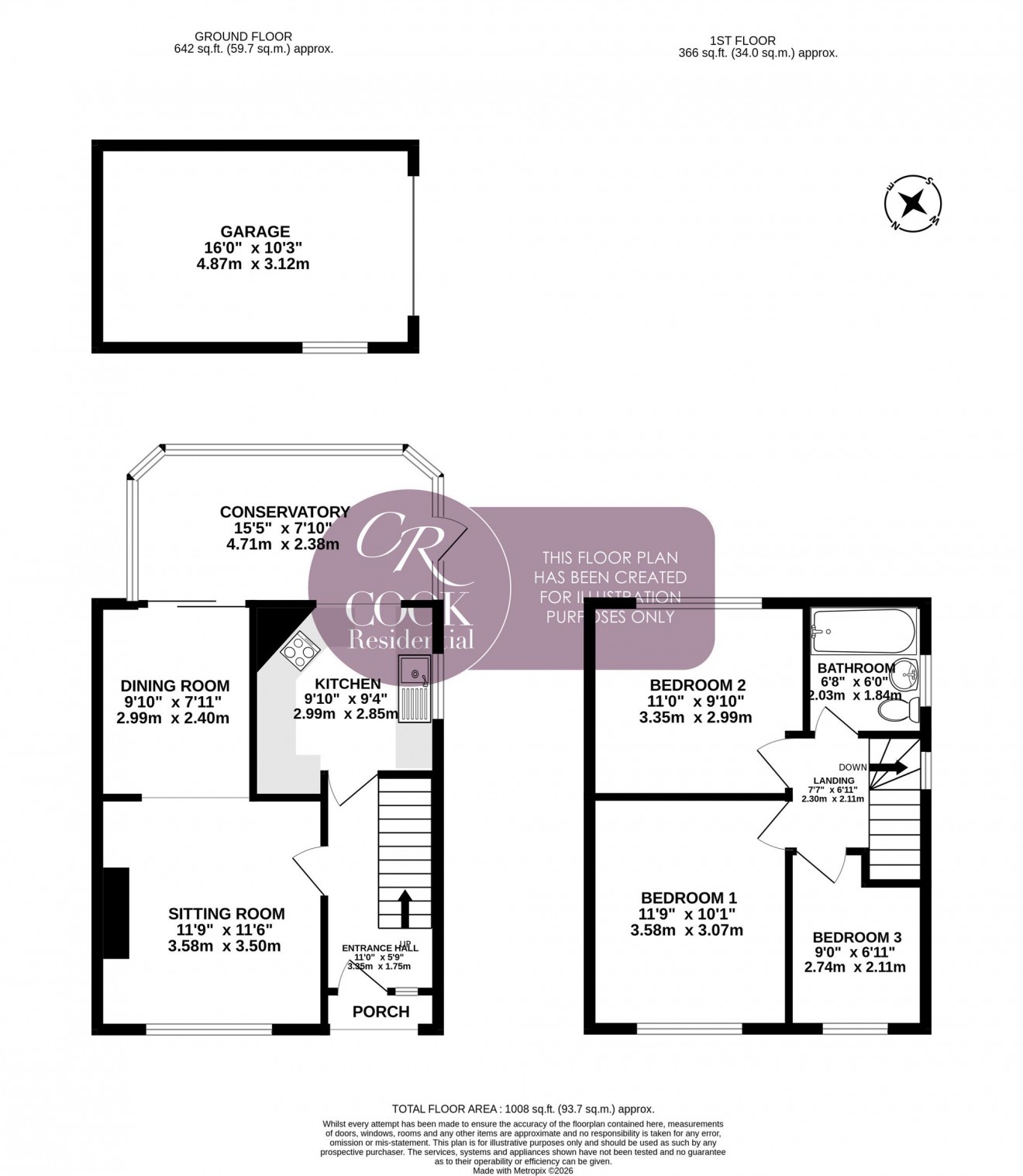 Floorplan for Kingscote Road East, Cheltenham