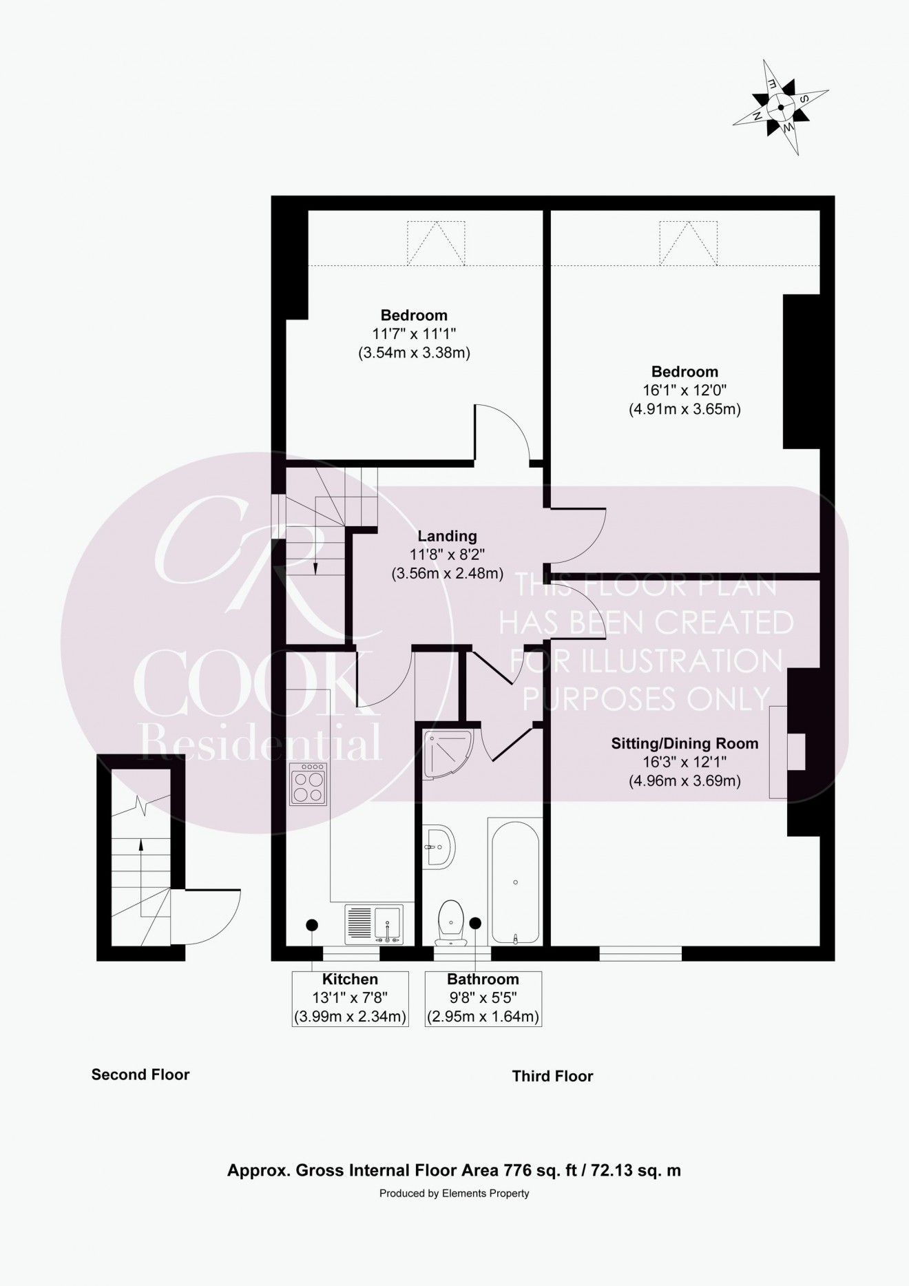 Floorplan for Evesham Road, Cheltenham, GL52